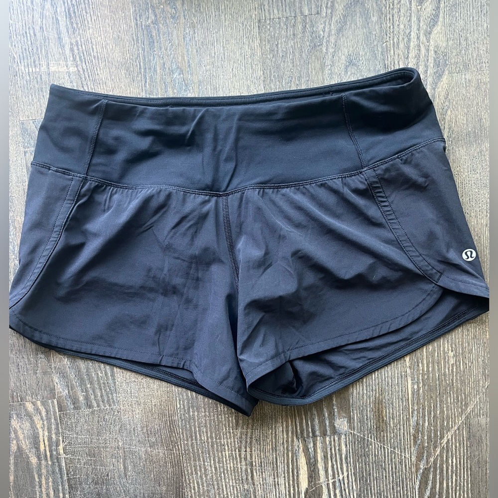 Lululemon Athletica Black Athletic Shorts with Elastic Waistband